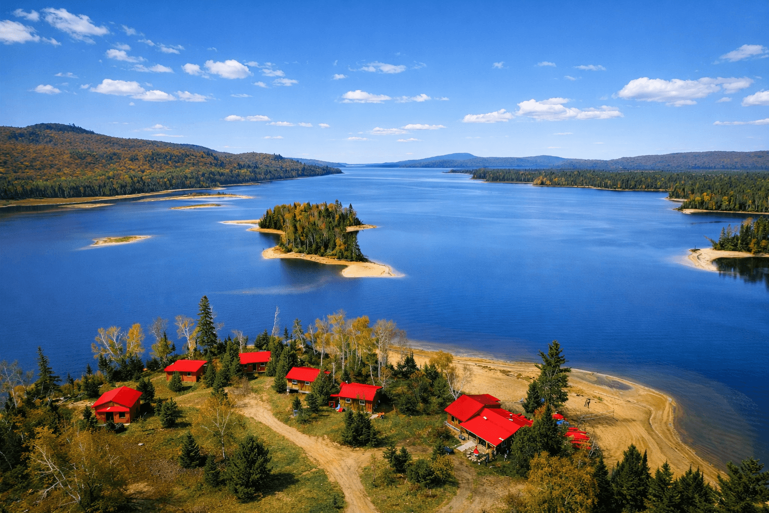 Notre camp de base face au lac