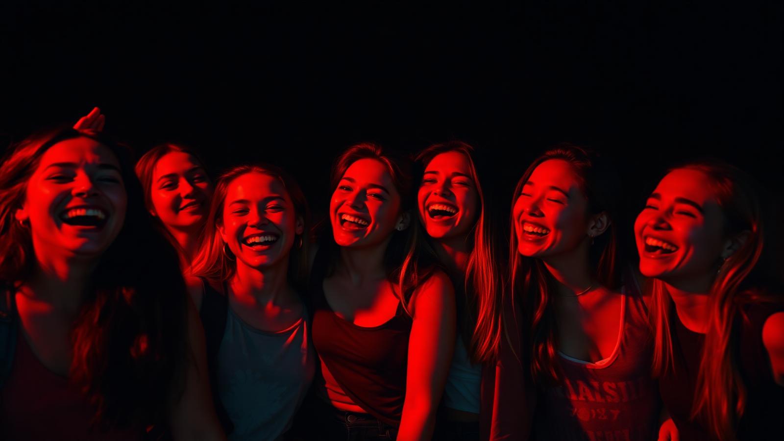Adolescents autour d'un feu de camp